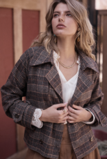 Cropped Plaid Jacket