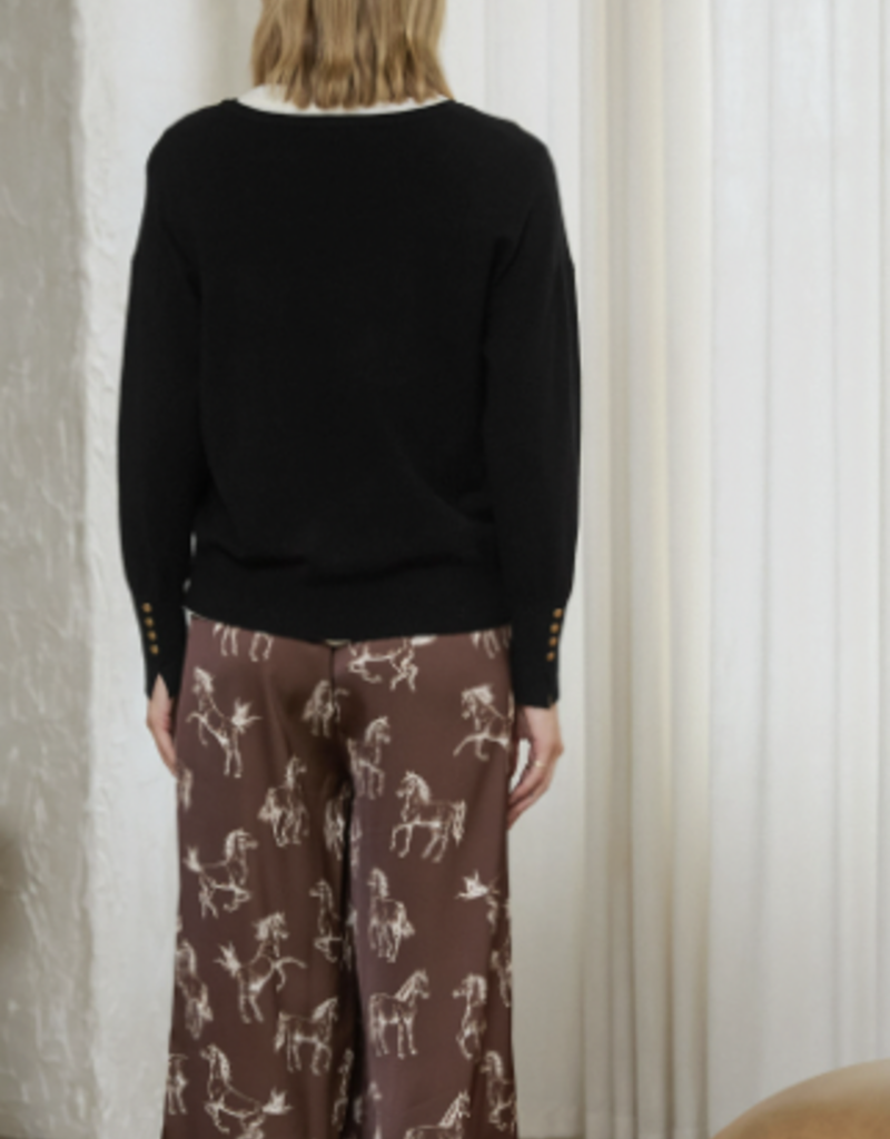V Neck Sweater with arm detail