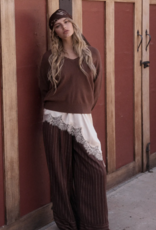 V Neck Sweater with arm detail