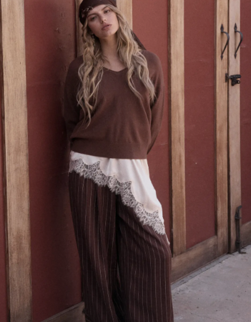 V Neck Sweater with arm detail