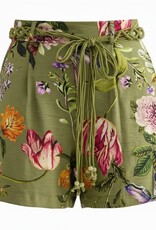 Olive Pleated Shorts