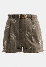 F267P6591- Belted Shorts