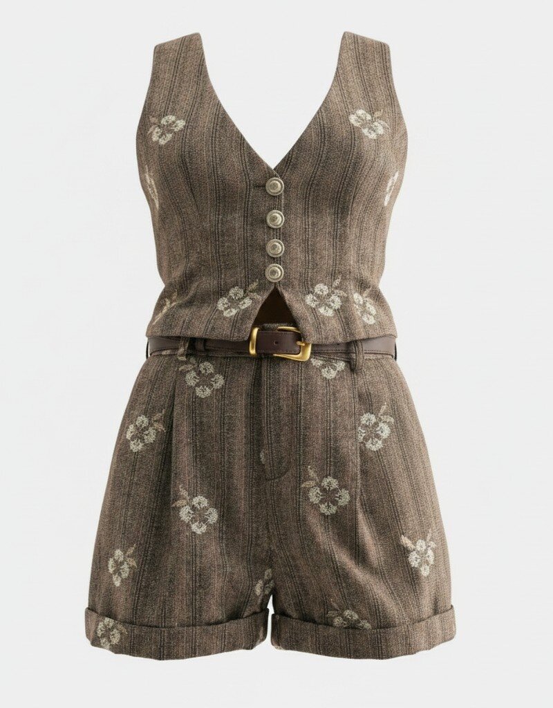 F267P6591- Belted Shorts