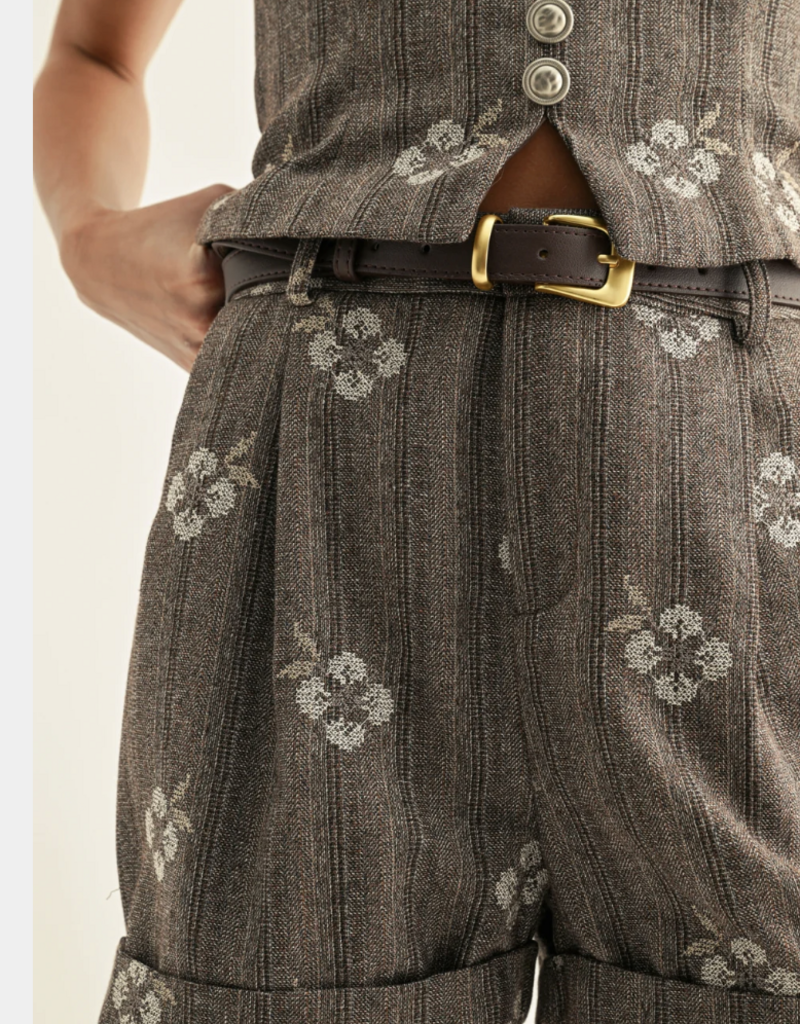 F267P6591- Belted Shorts