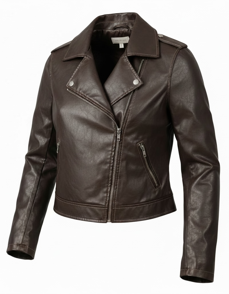 Faux Leather Moto Jacket