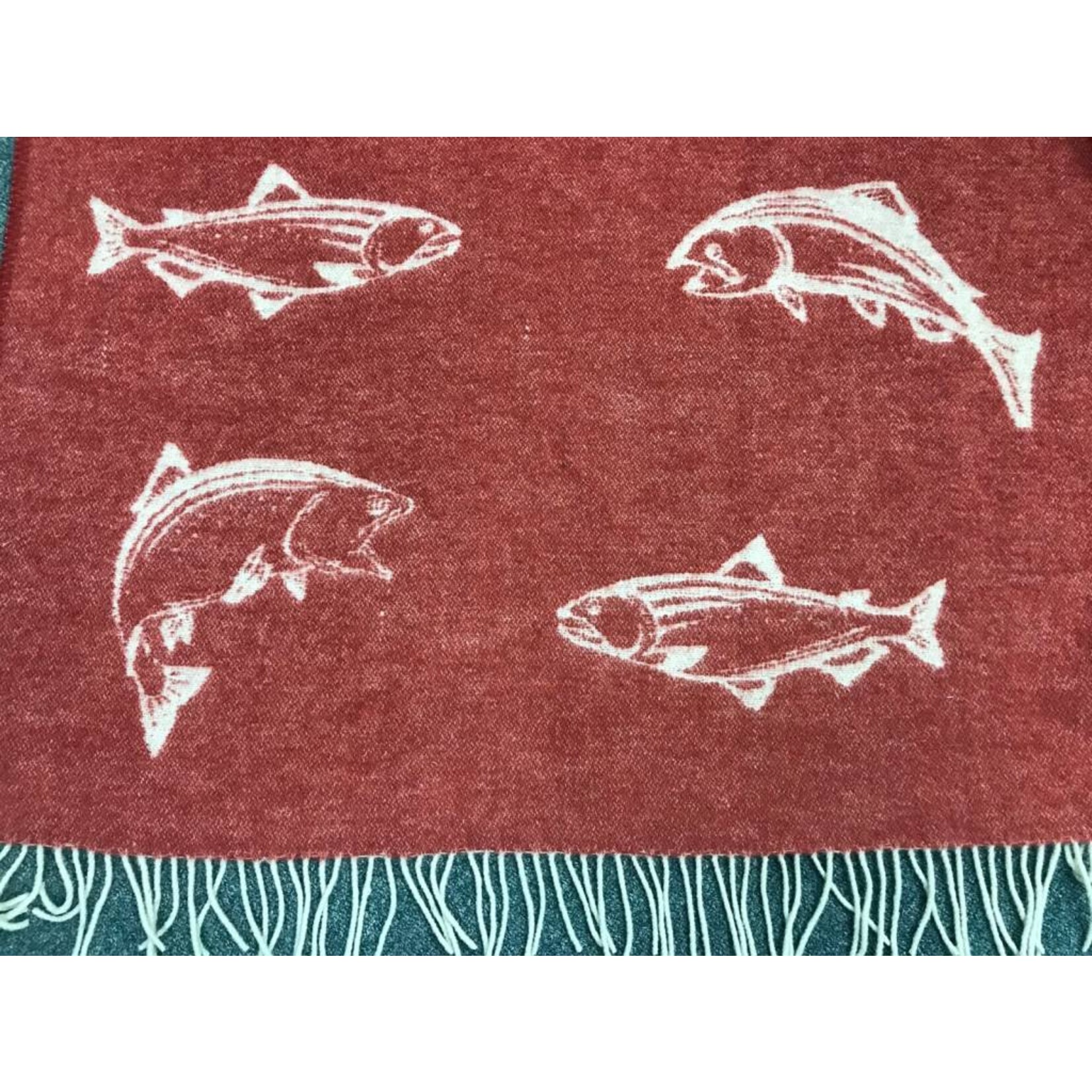 Trout Red Throw