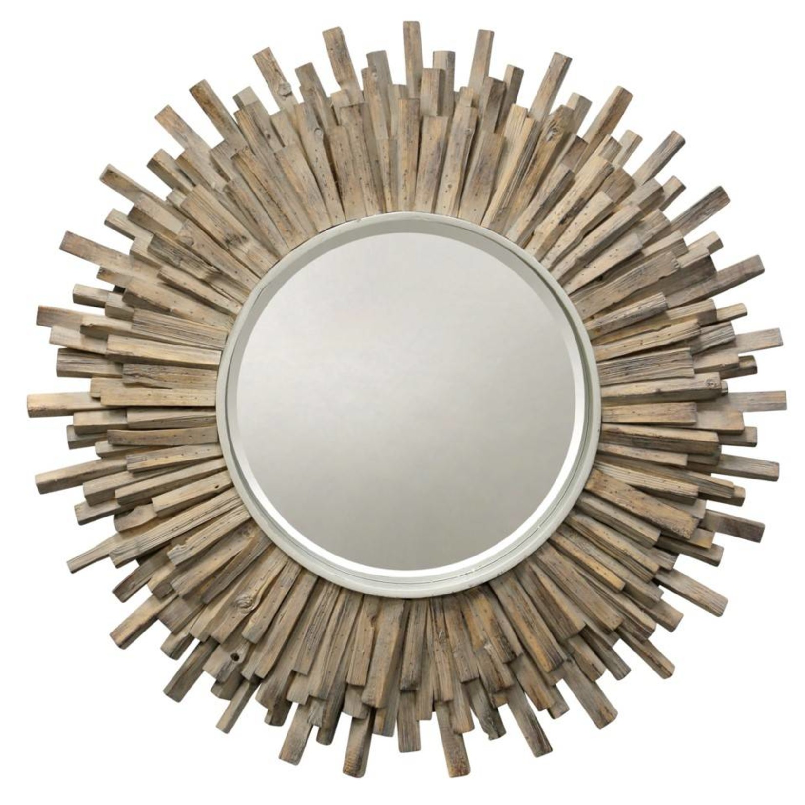 Starburst Washed Wood Mirror