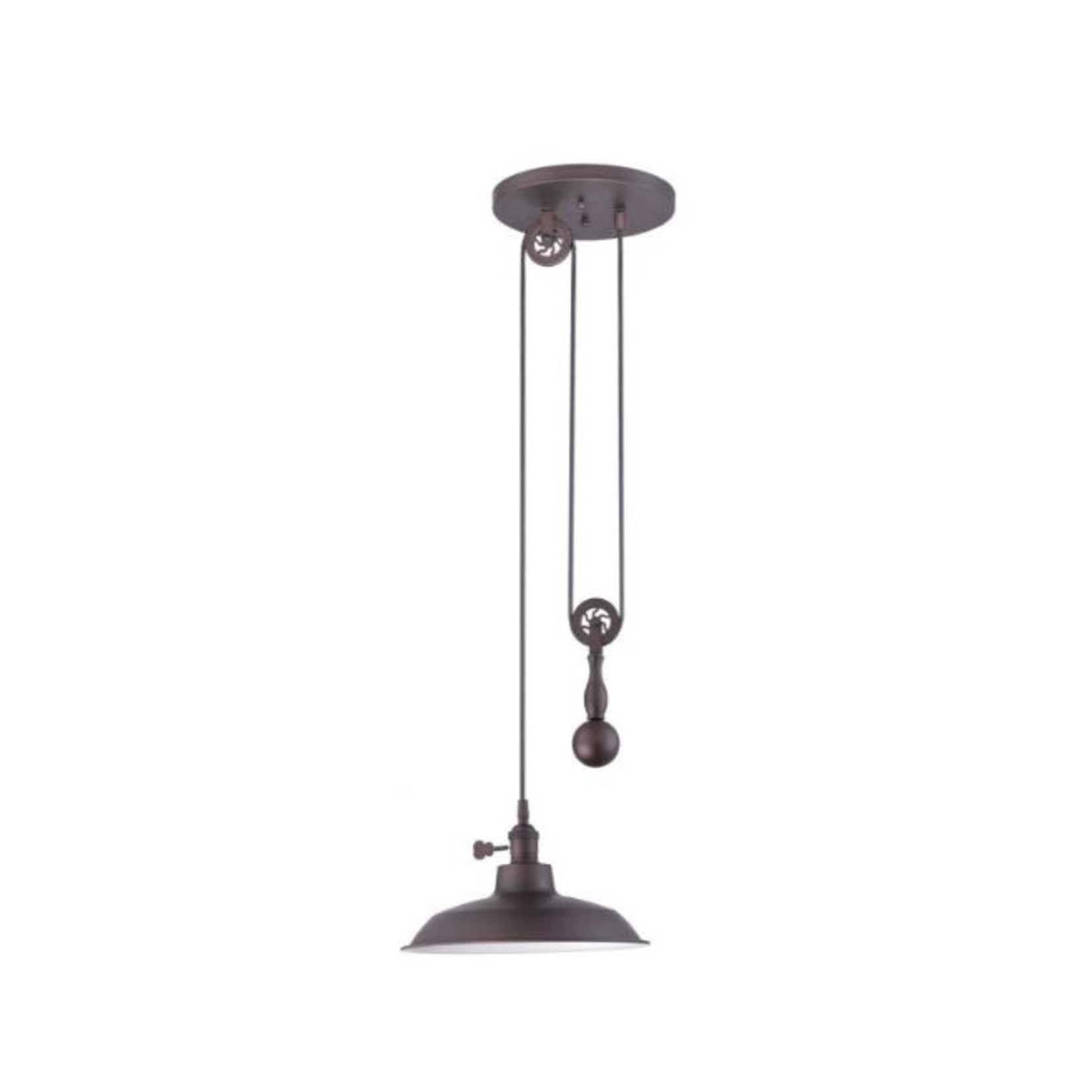 Single Pulley Pendant - Aged Bronze