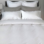 Georgia Stripe Dove Duvet Set