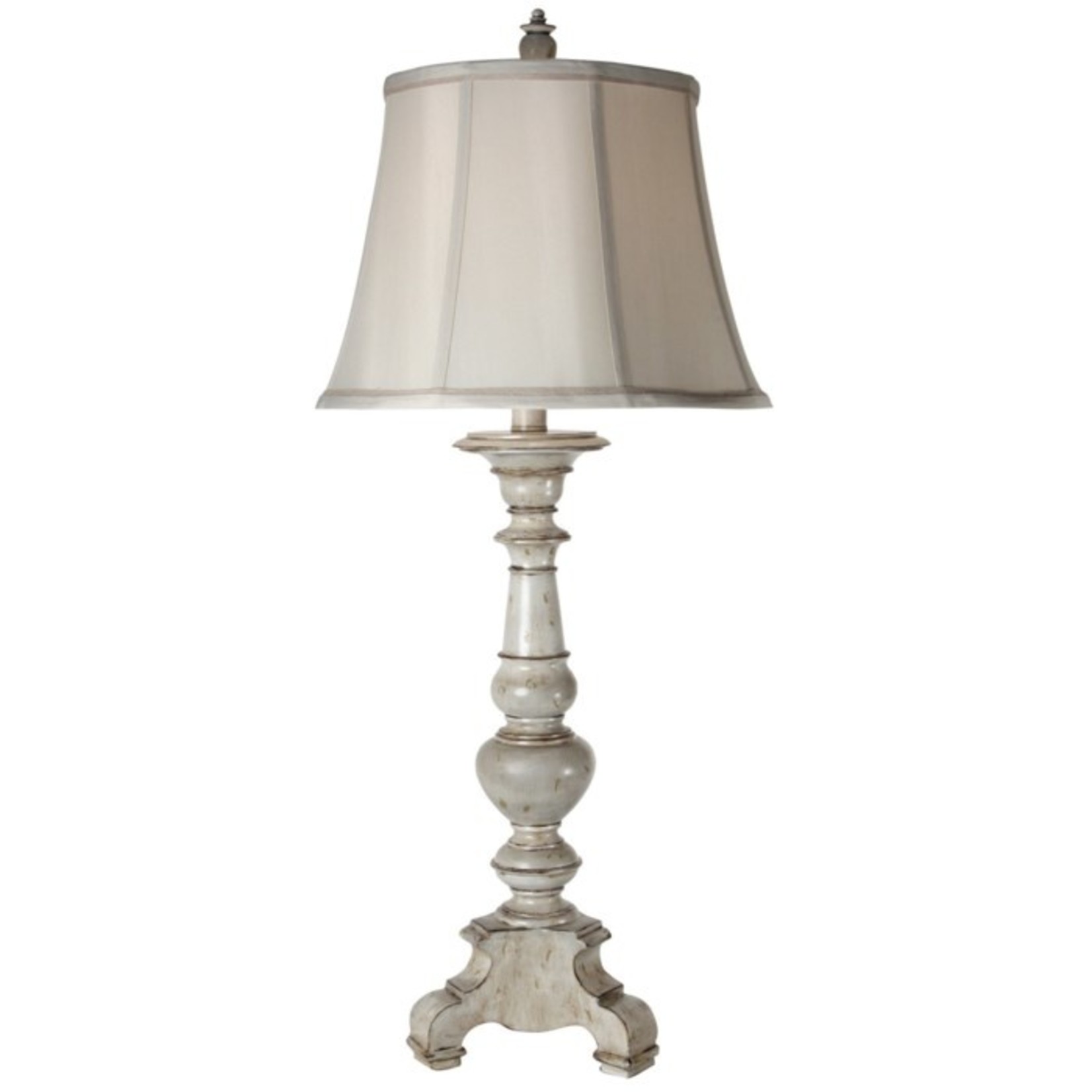 Yorktown White Distressed Table Lamp