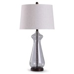 Oil Rubbed Bronze Seeded Glass Table Lamp