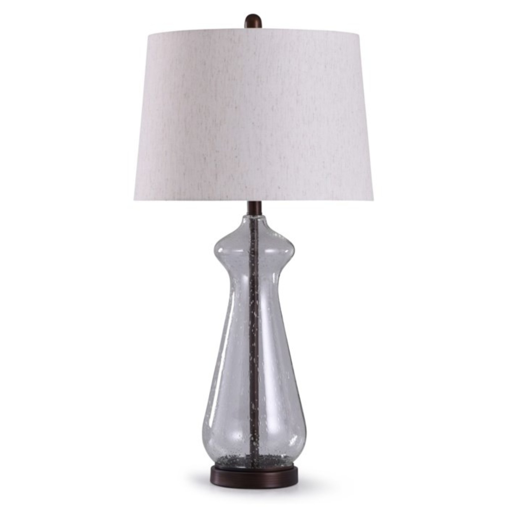 Oil Rubbed Bronze Seeded Glass Table Lamp
