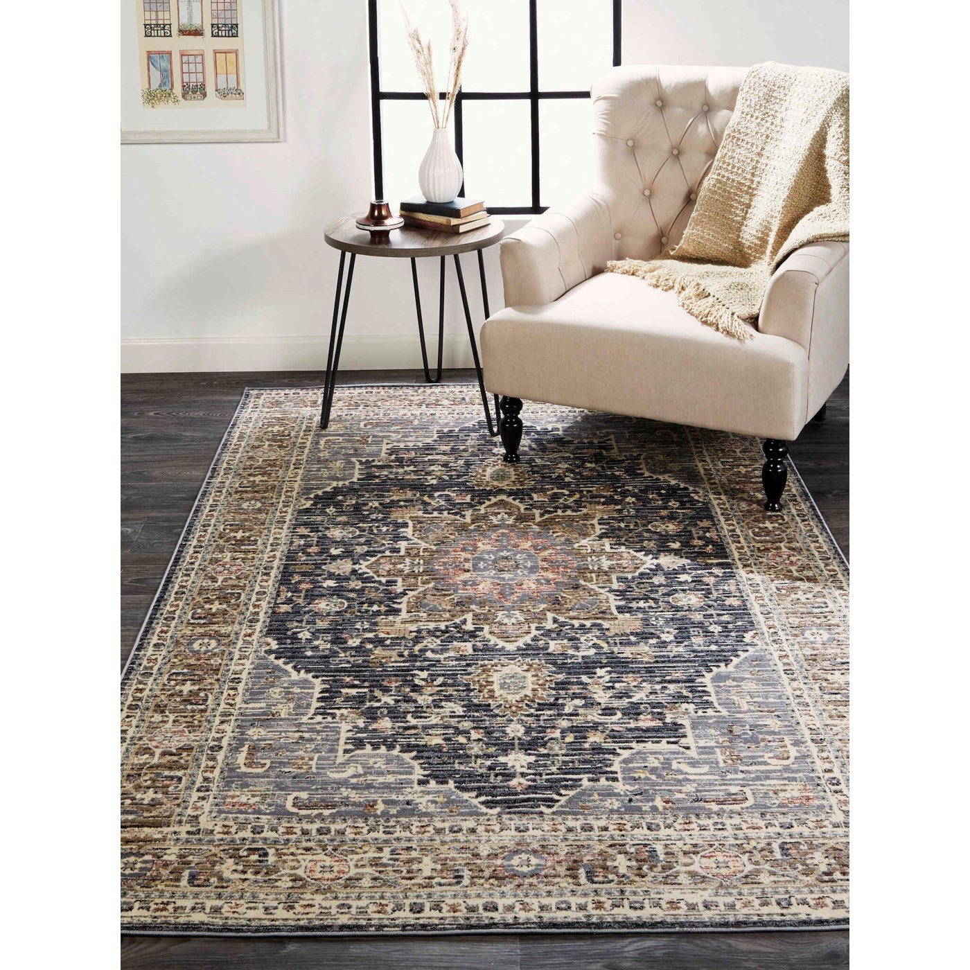 Grayson Charcoal Rug Hilltop Interiors