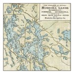 Lake Rosseau & Lake Joe Map Notecards