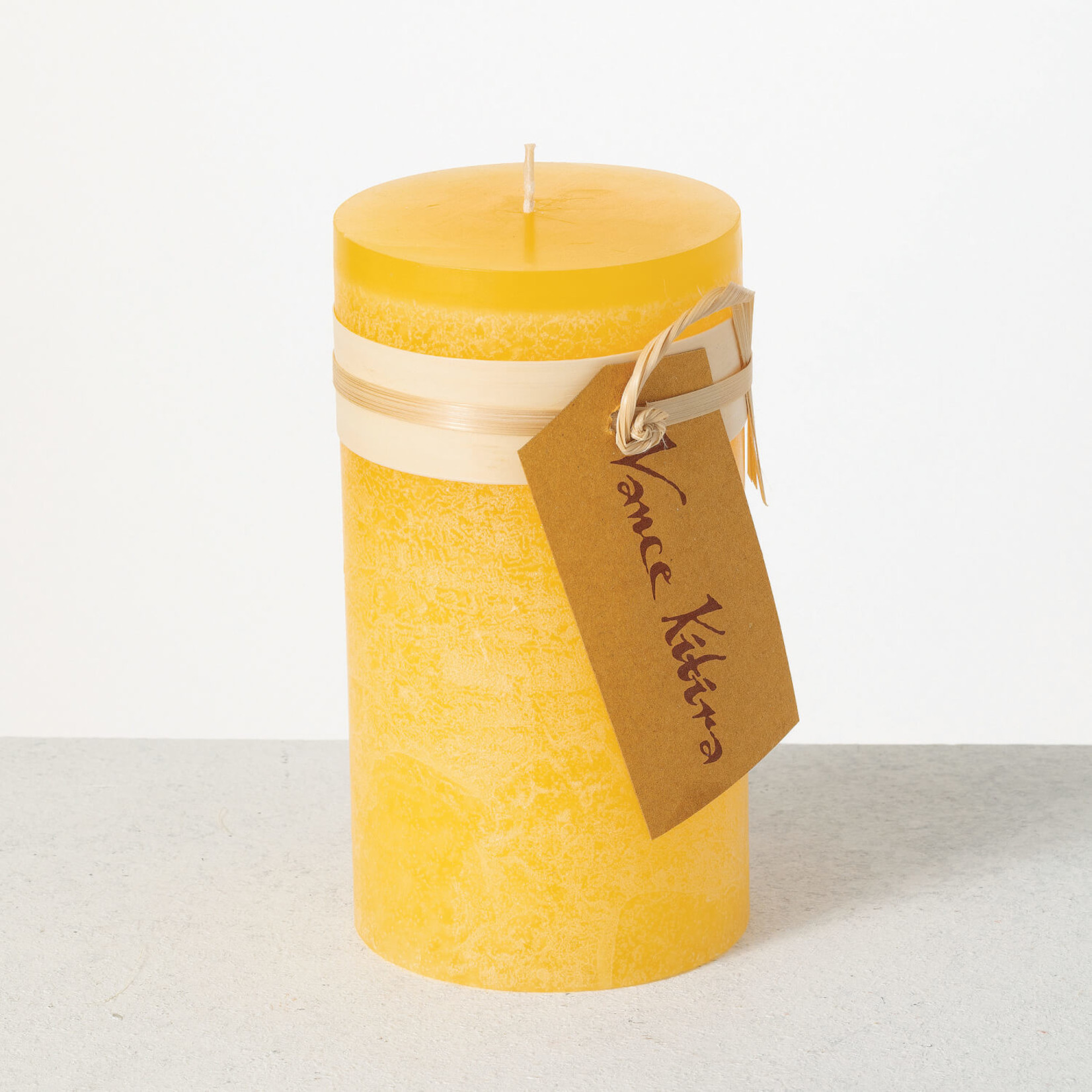 Pale Yellow Timber Candle