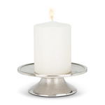 Abbott Pillar Candle Plate - Silver