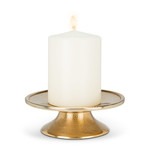 Pillar Candle Plate - Gold