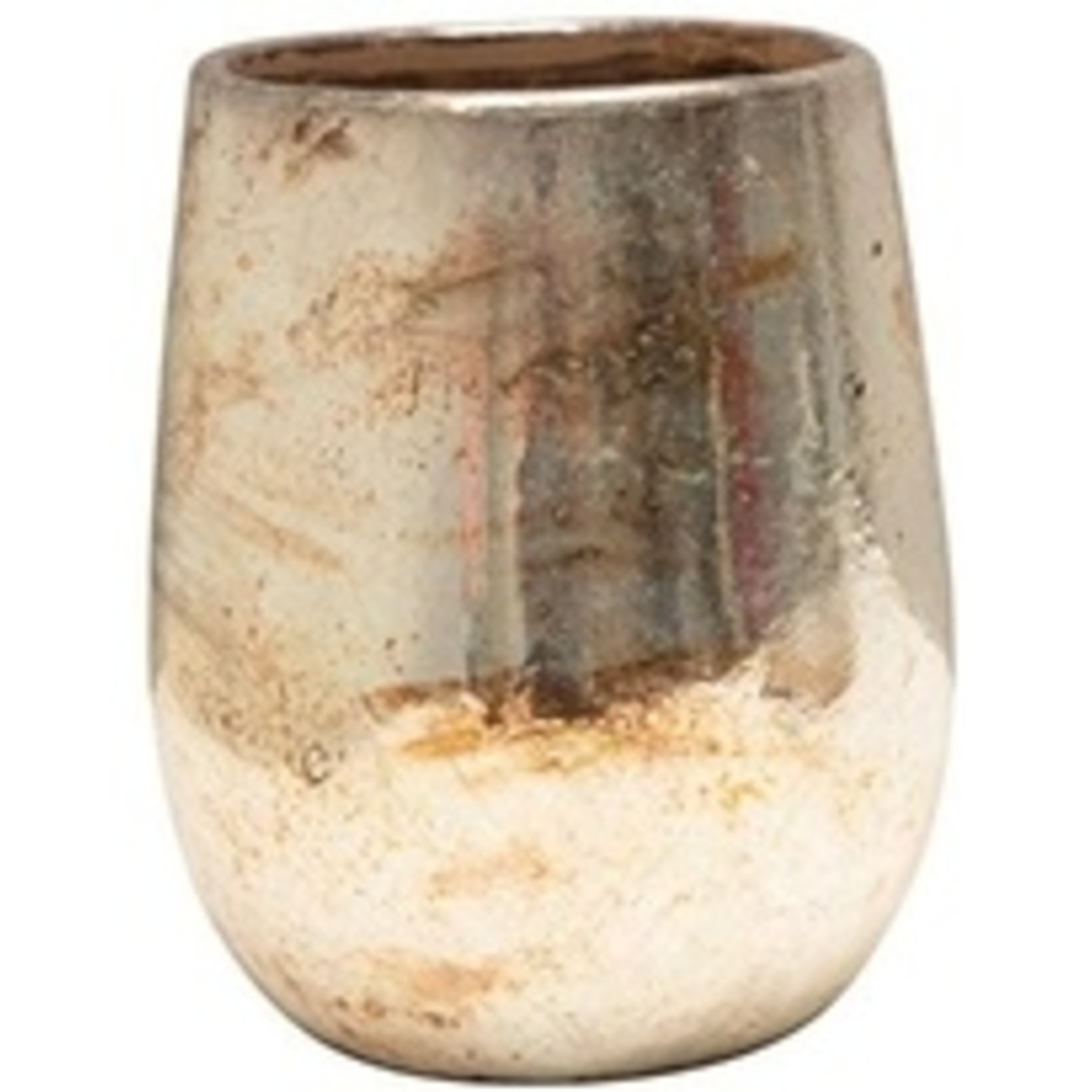 Antique Silver Terra-Cotta Vase