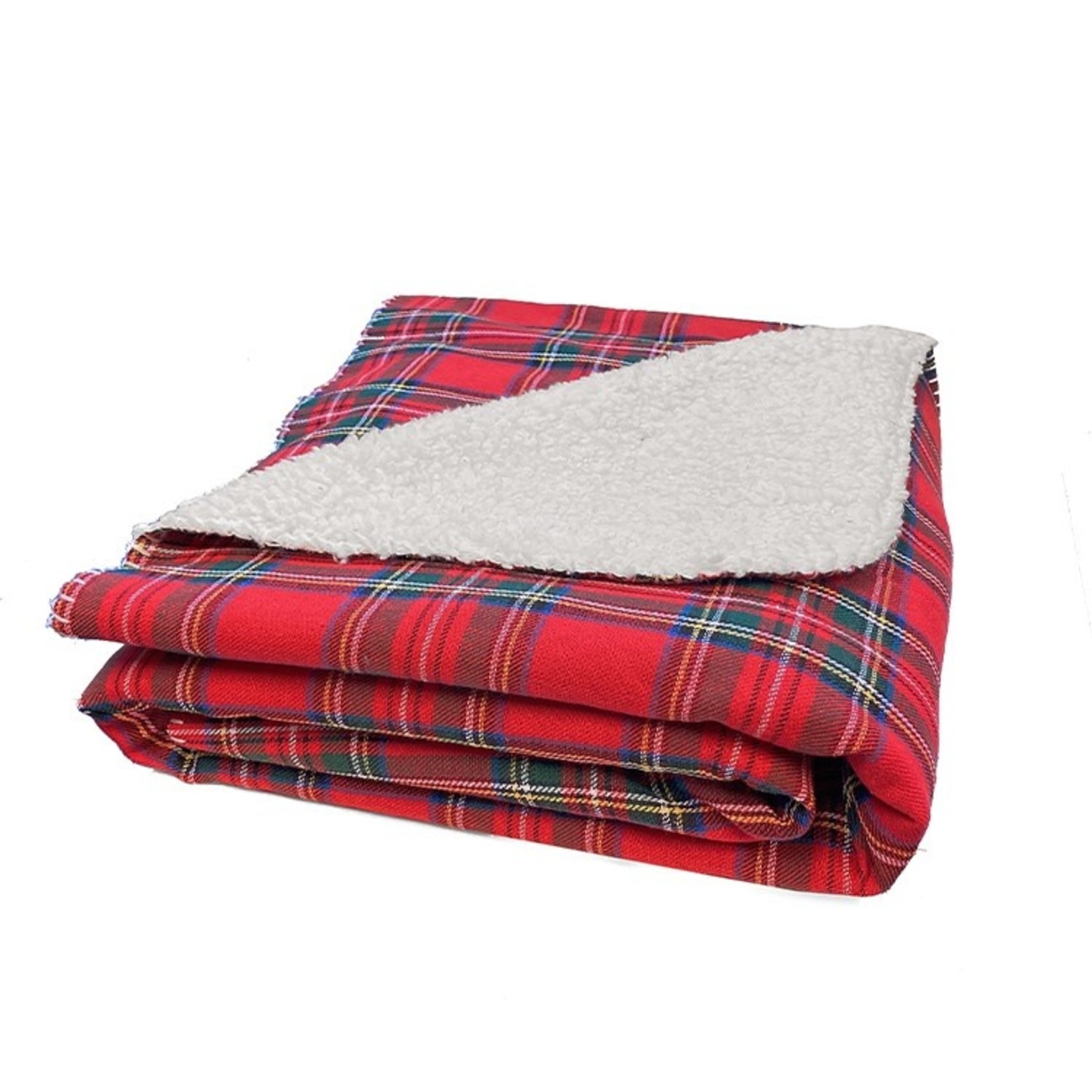 Scottish Tartan Sherpa Throw