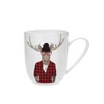 Buffalo Check Moose Mug
