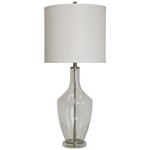 Brushed Seeded Glass Table Lamp