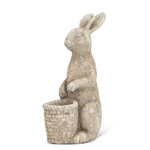 Abbott Rabbit with Basket Planter- 14"