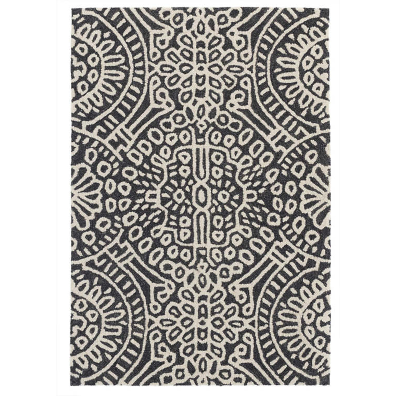 Temple -  Charcoal Micro Hooked Rug
