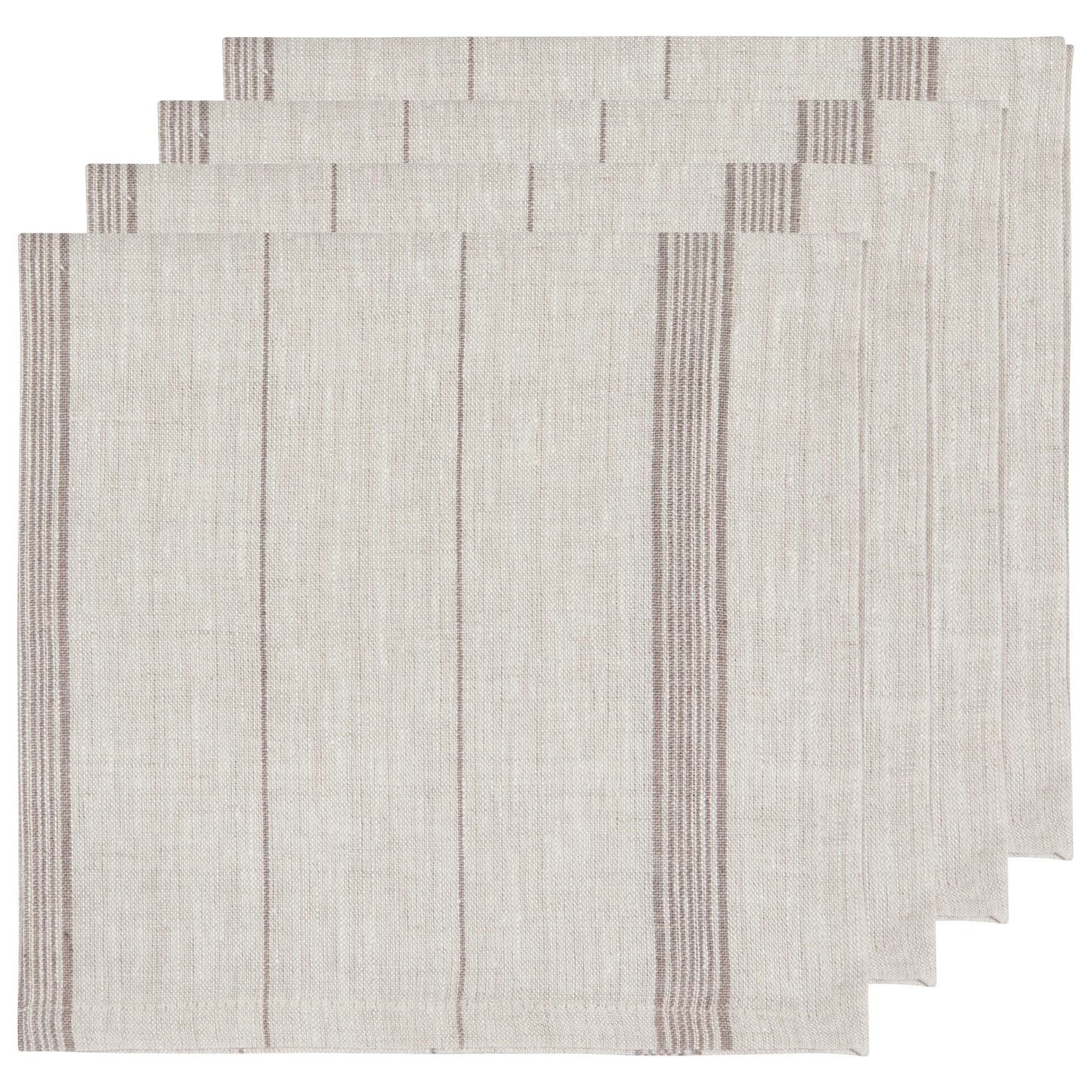 Linen Stripe Napkin S/4 - Shadow