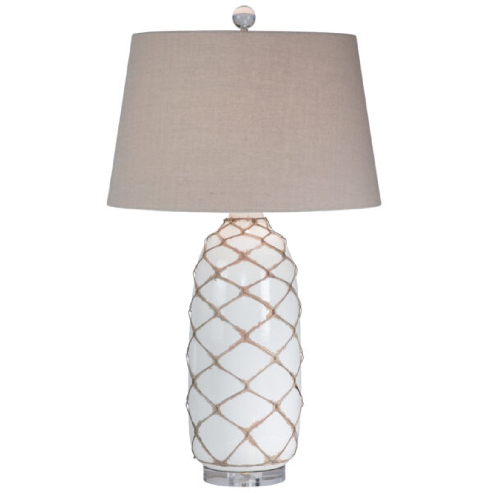 Webster Distressed Silver Wire Table Lamp - NL