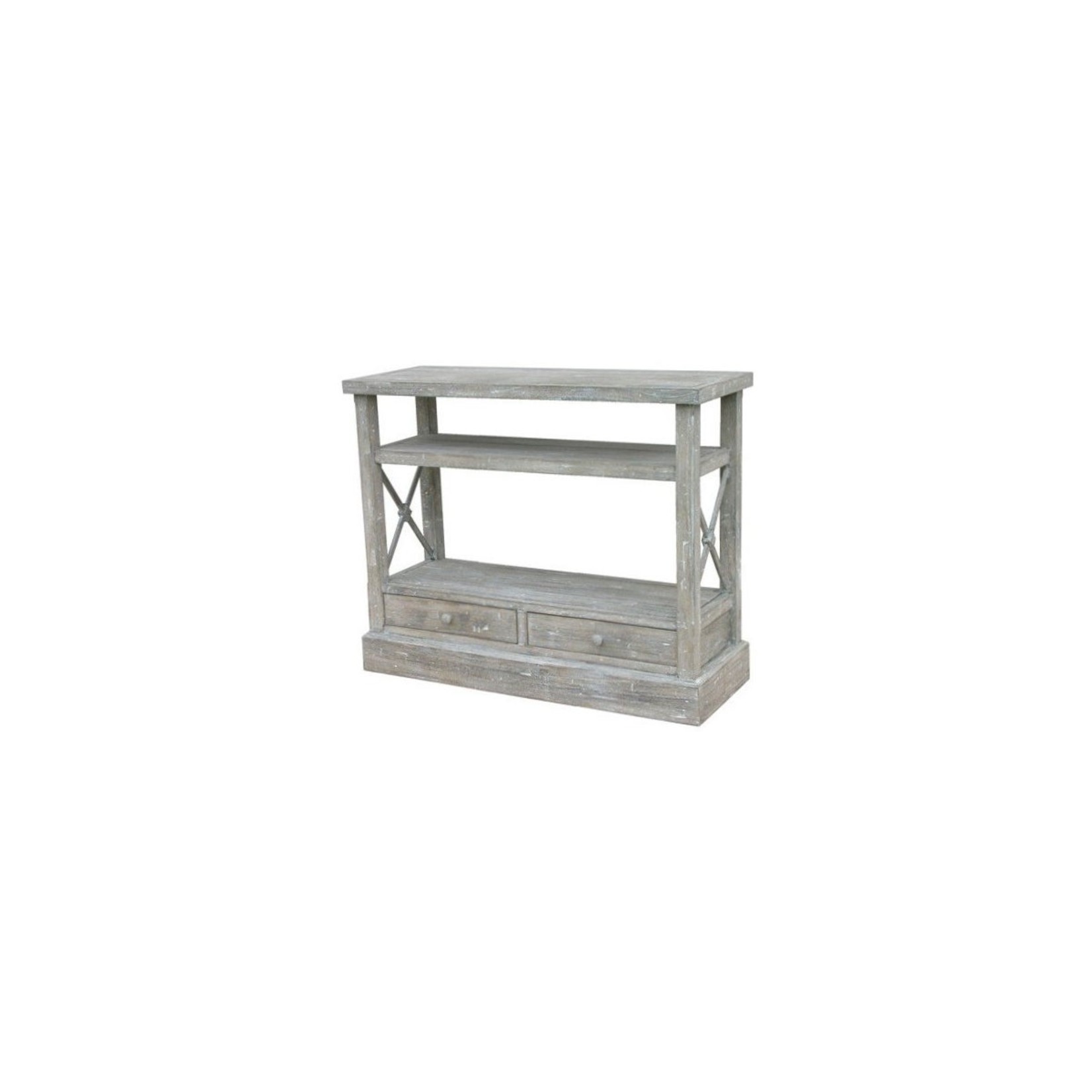 Cross Bar Console Table - White (TW)