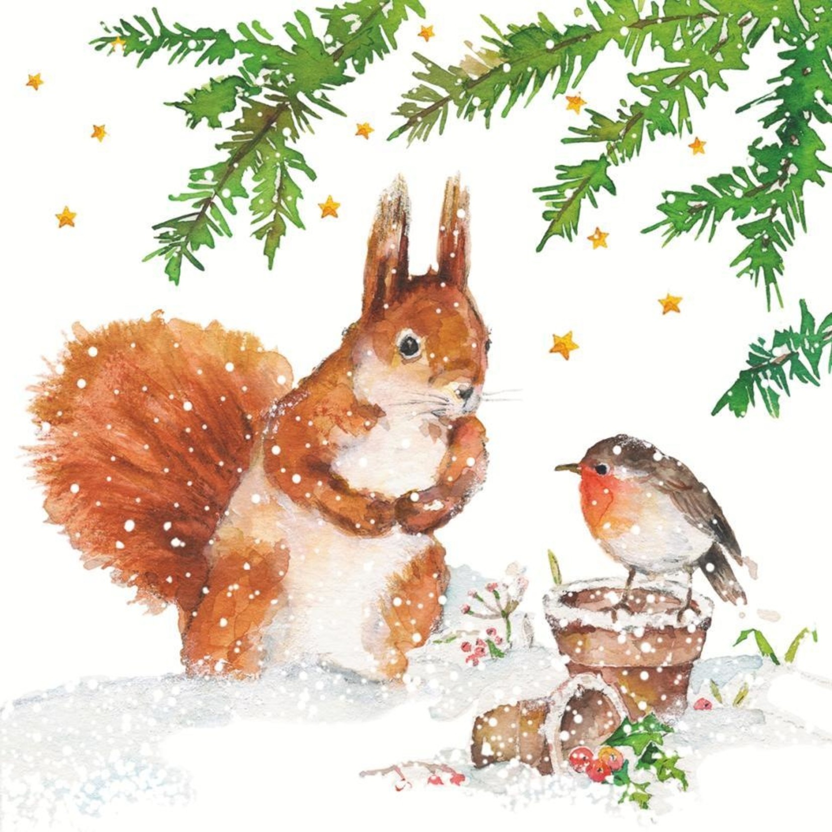 Squirrel & Robin Serviettes