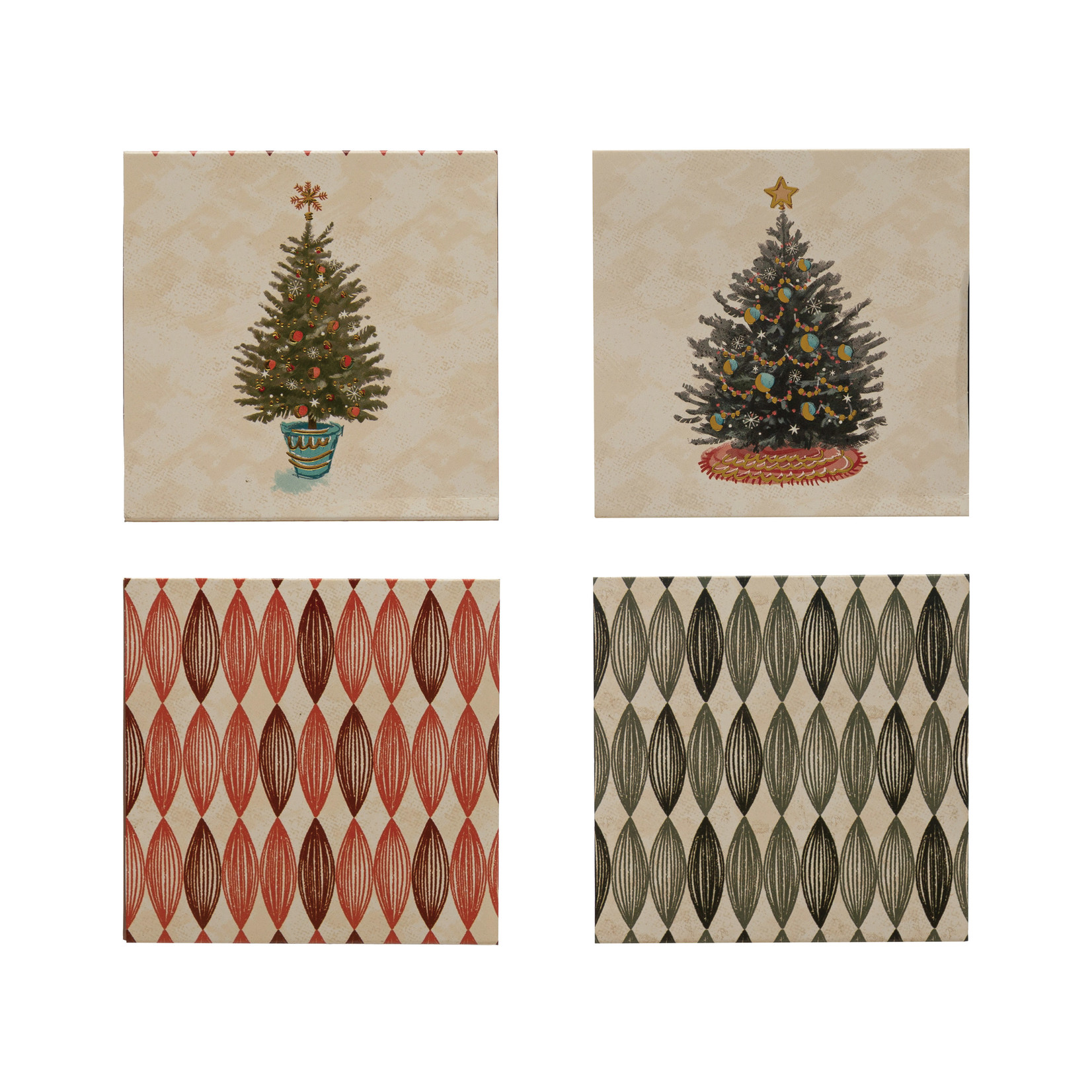 Square Matches w/Christmas Trees