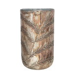 Etched Leaf Candle Holder - Large