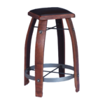 Southern Splinter Stave Stool with Leather Seat