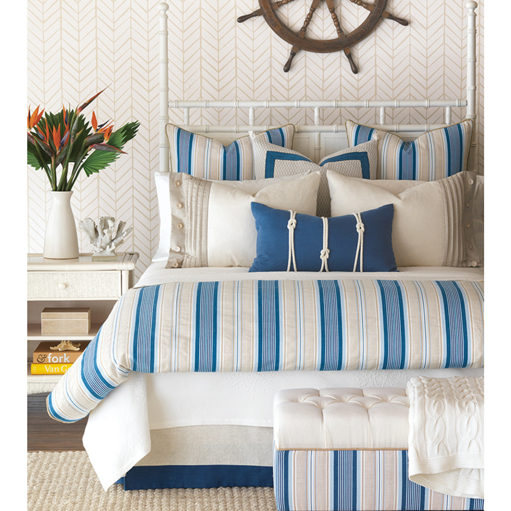 Maritime Nautical Pillow - Blue
