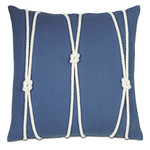 Maritime Knot Pillow - Blue