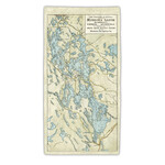 Muskoka Lakes Map Towel