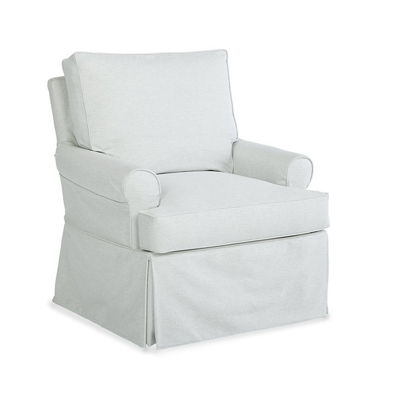 Lucy Slipcovered Swivel Chair - Blanton Tranquil