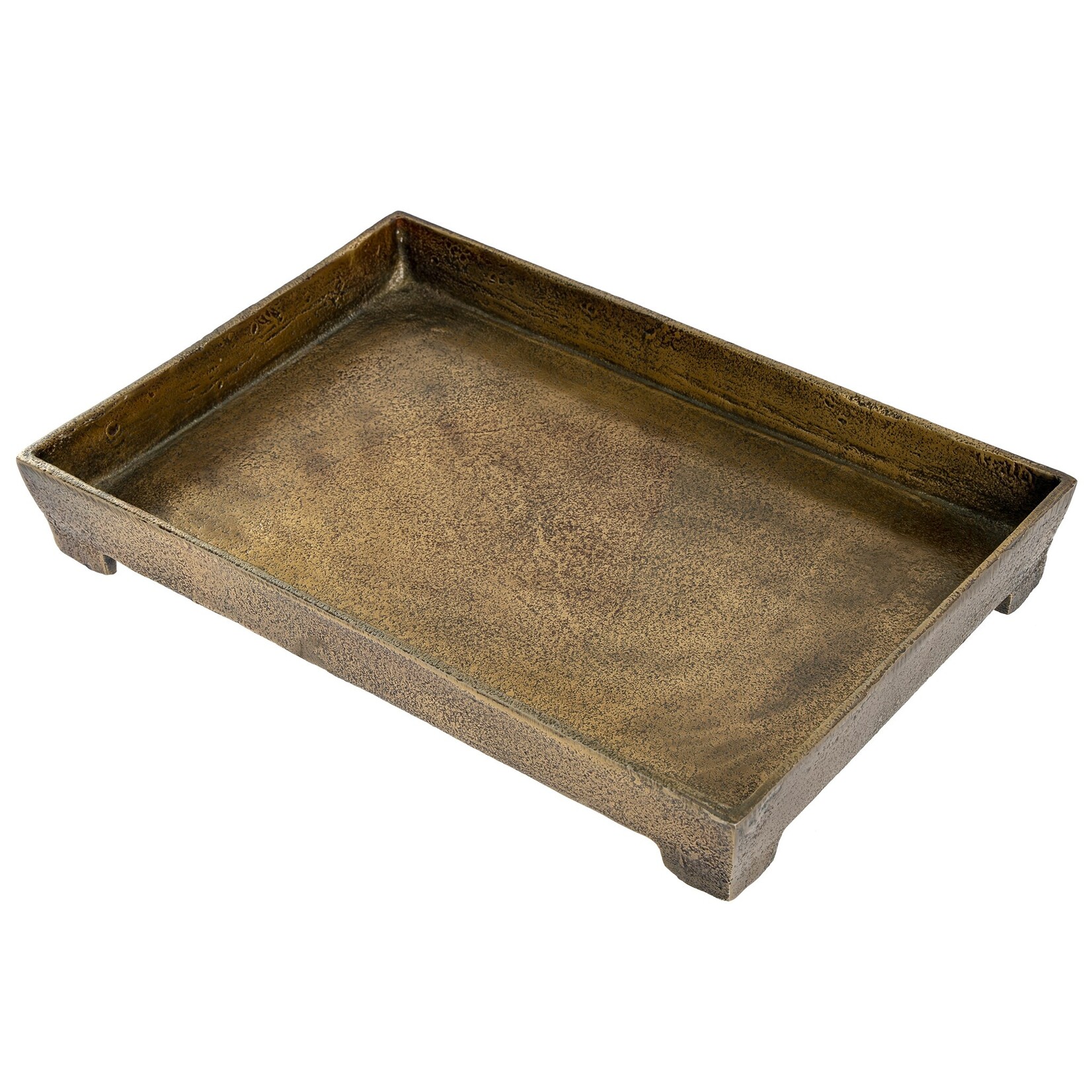 Footed Bronze Coffee Table Tray - Large