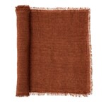 Lina Linen Table Runner - Burnt Umber