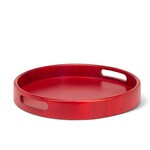 Abbott Round Tray with Handles - Red