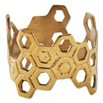 Honey Comb Napkin Ring - Gold