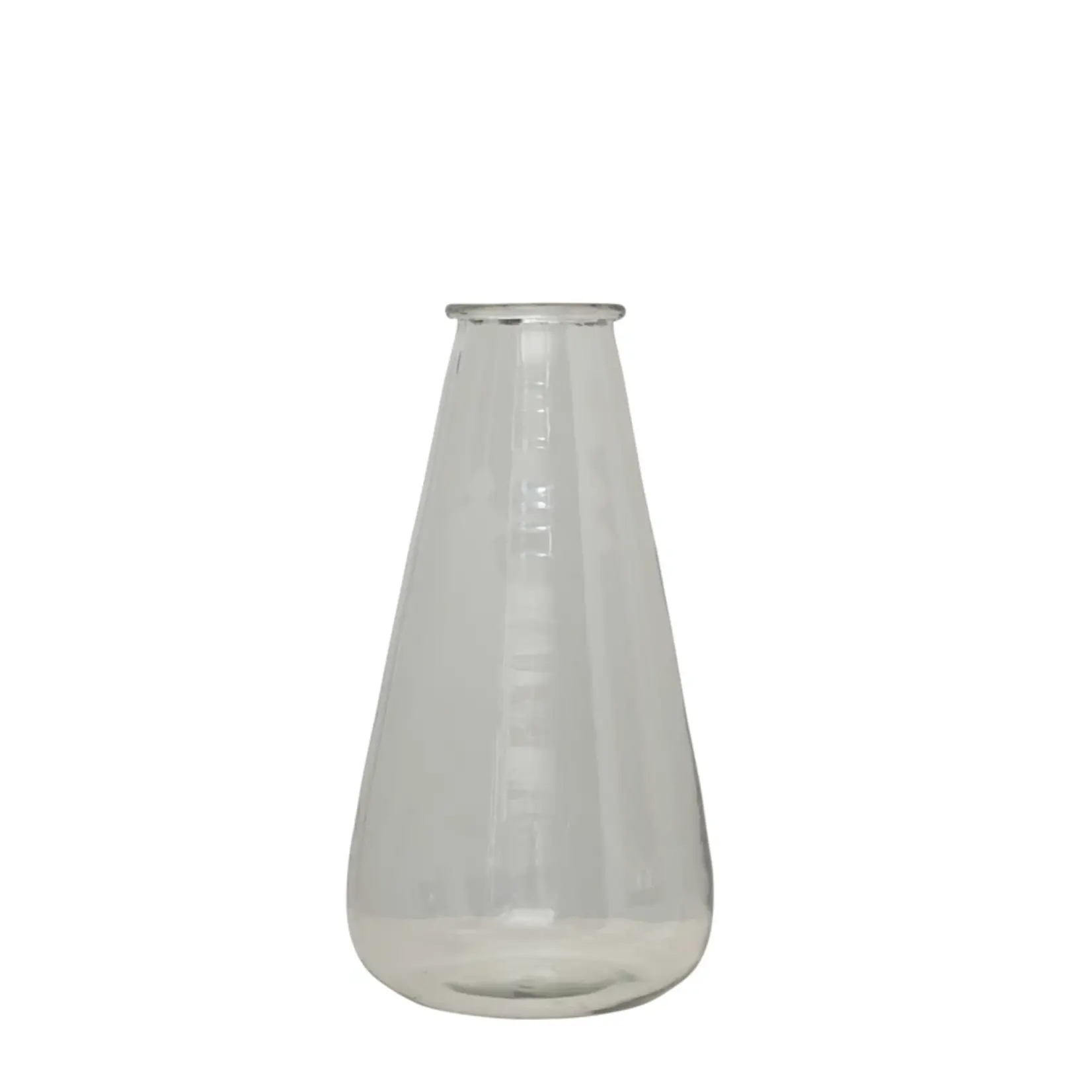 Hand Blown Vintage Glass Vase - 10"