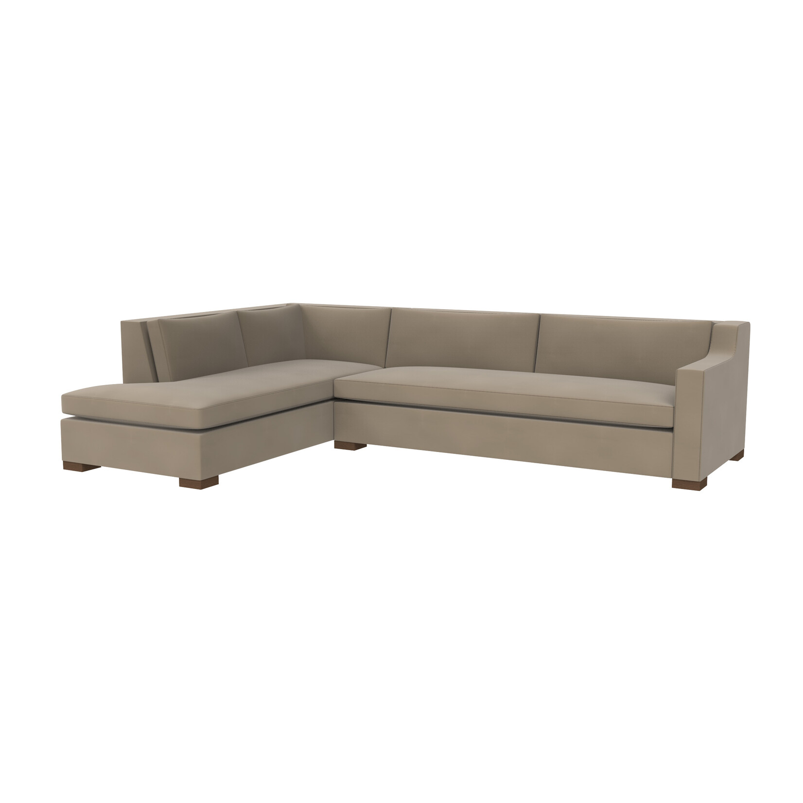 5013 Slipcovered Bumper Chaise Sectional - Lucas Mica