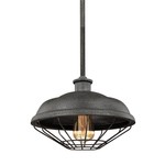 Feiss Lennex 1-Light Mini Pendant - Slate Grey Metal