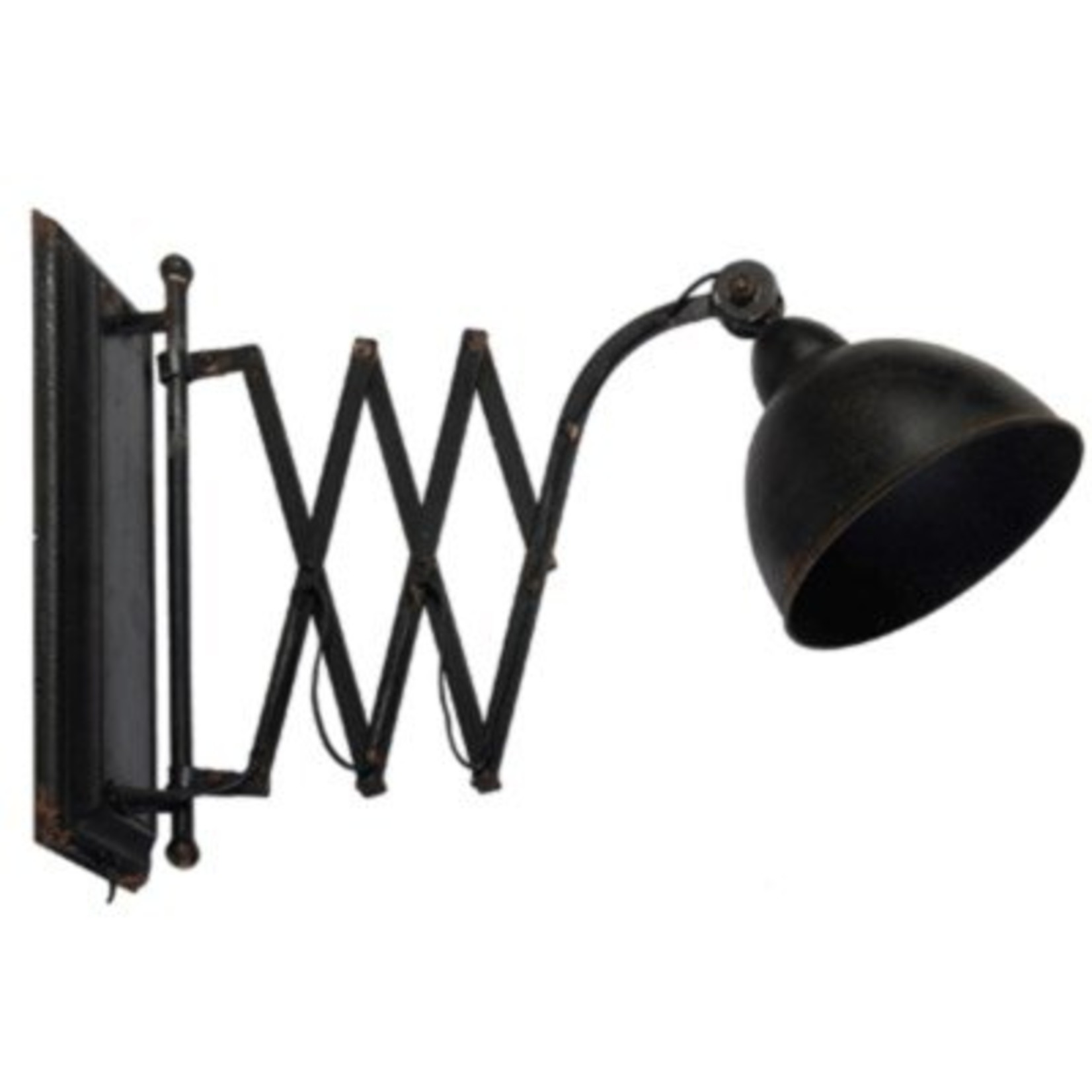 North American Country Home Oliver Extendable Iron Wall Lamp