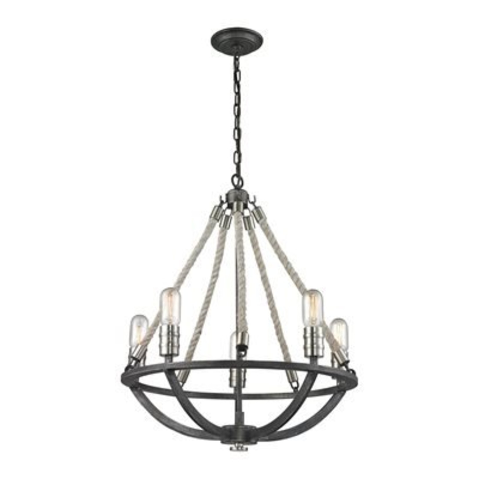 Elk Lighting Natural Rope 5-Light Chandelier