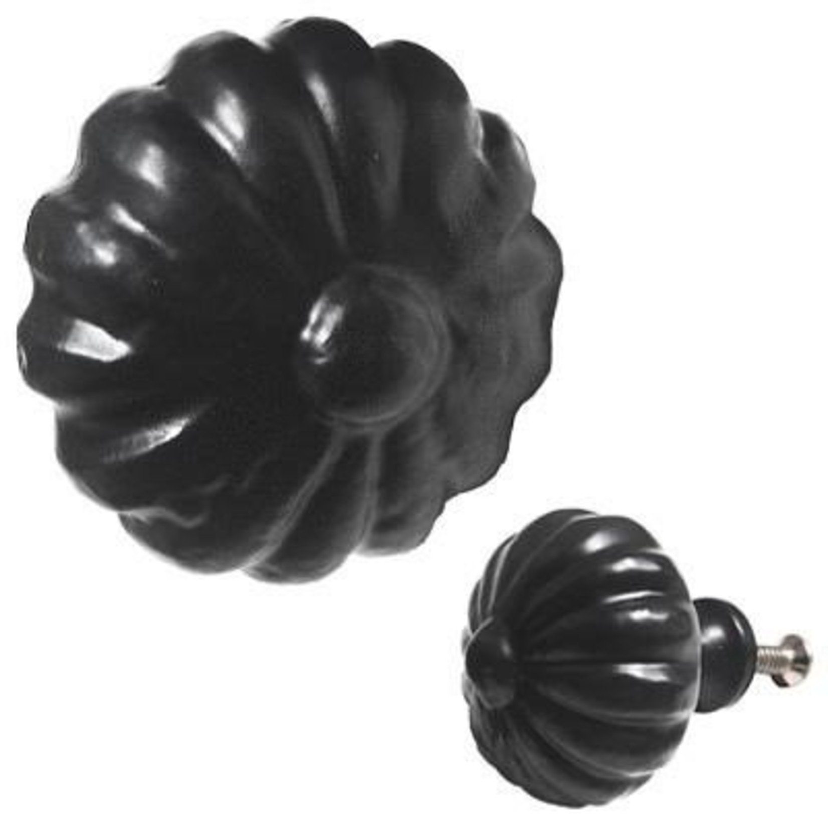 Flower Iron Knob, Black