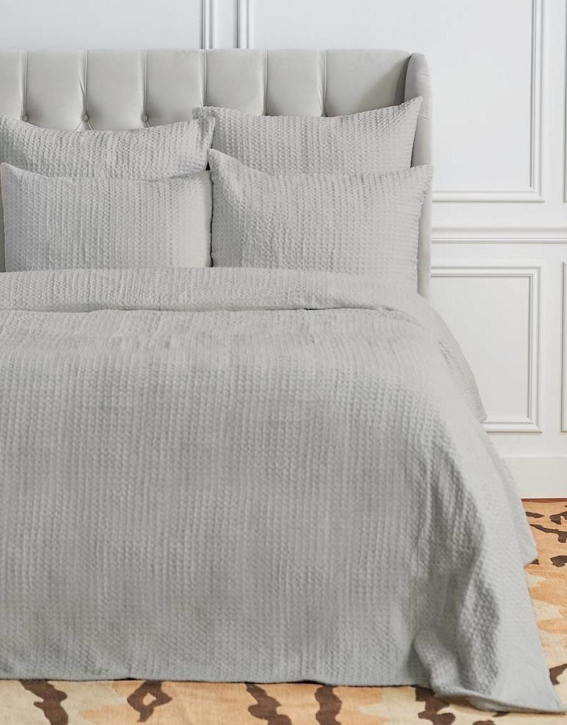 Waffle Pearl Grey King Coverlet Hilltop Interiors