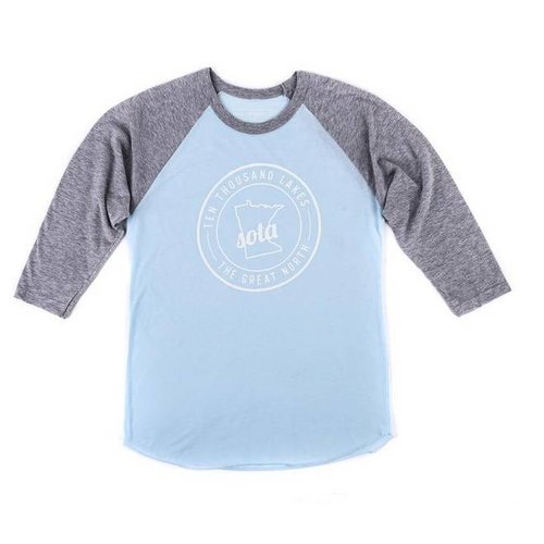 Sota Clothing Sota Clearwater Raglan Ice Blue/Gry Sota Clothing Sota Clearwater Raglan Ice Blue/Gry